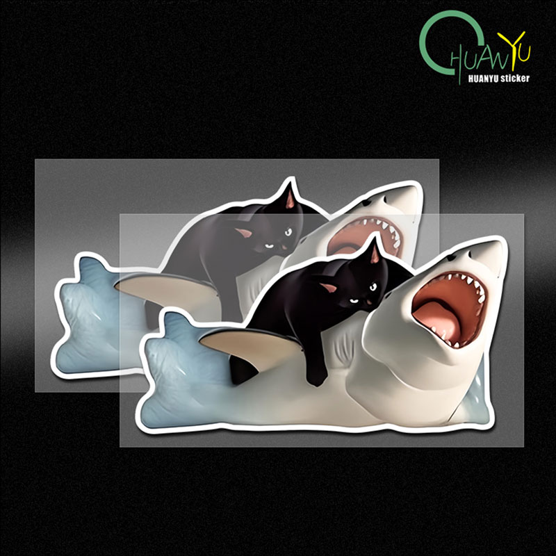 Motorcycle Gear Up - RETLPER autocollant réfléchissant chat noir suppresseur