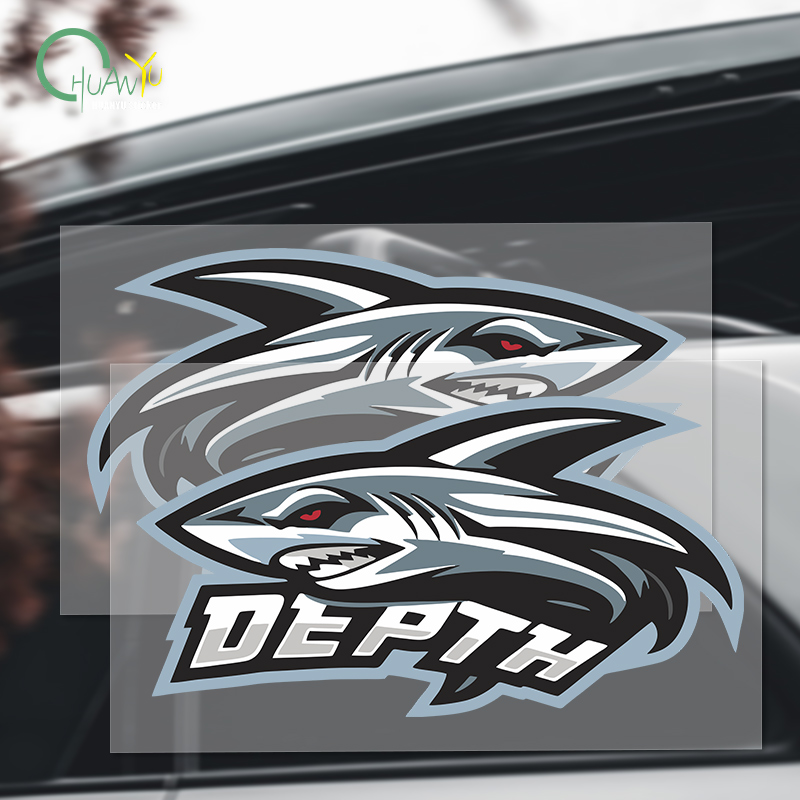 Motorcycle Gear Up - Autocollant requin, décoration personnelle créative pour