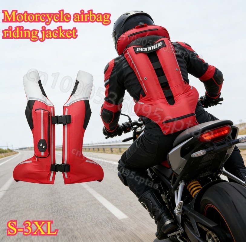 Motorcycle Gear With Airbag - Gilet airbag moto réfléchissant anti-chute, veste